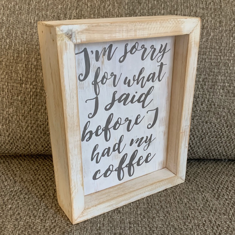 Distressed wooden kitchen sign